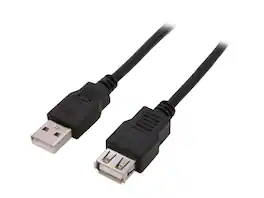 Nippon Labs - Black 15 ft. USB cable A/Male to A/Female extension 15ft USB cable Model USB-15-MF-BK 15 feet