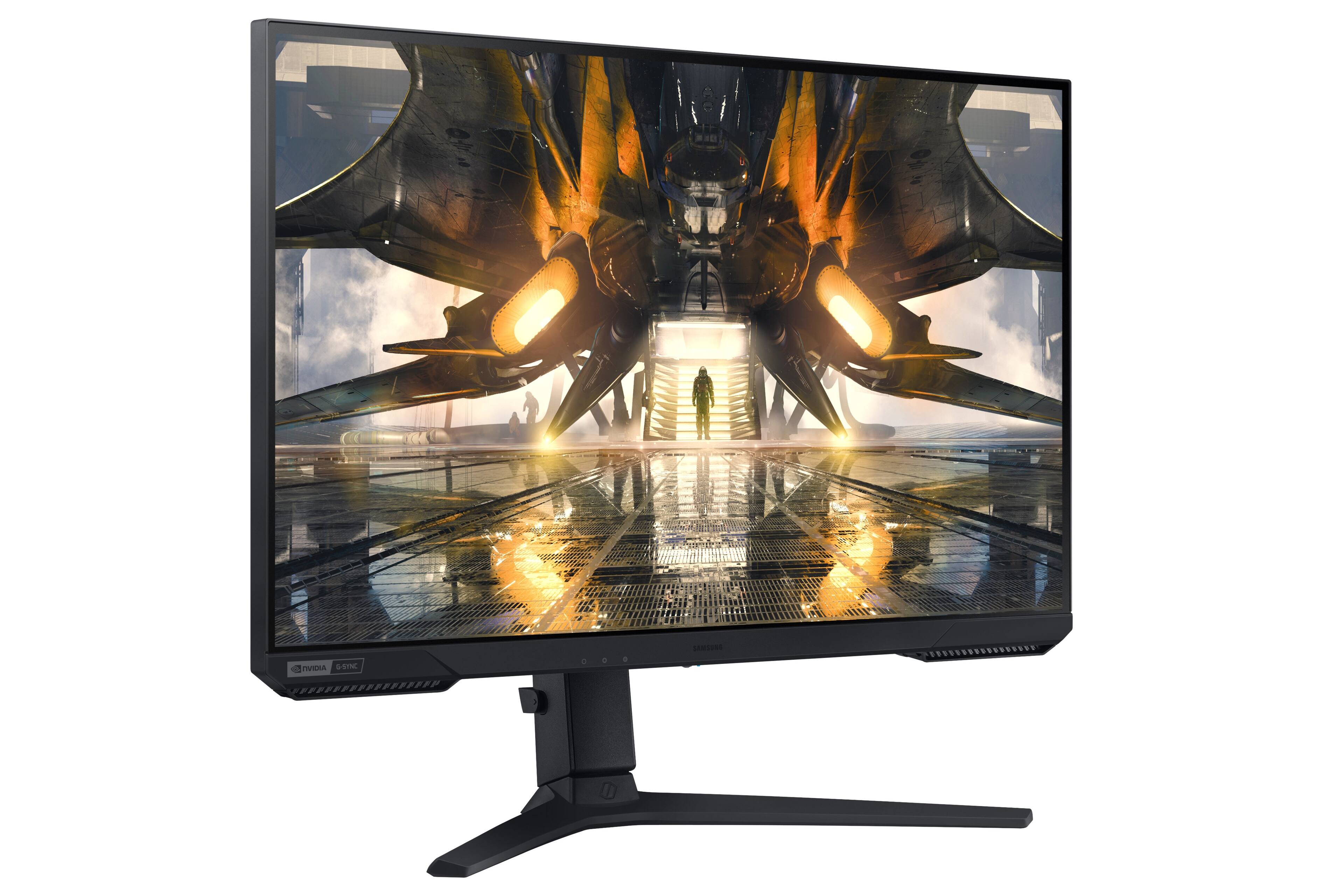 Alt View 13. Samsung - Odyssey 27” IPS LED QHD FreeSync Premium & G-Sync Compatible Gaming Monitor with HDR (Display Port, HDMI) - Black.