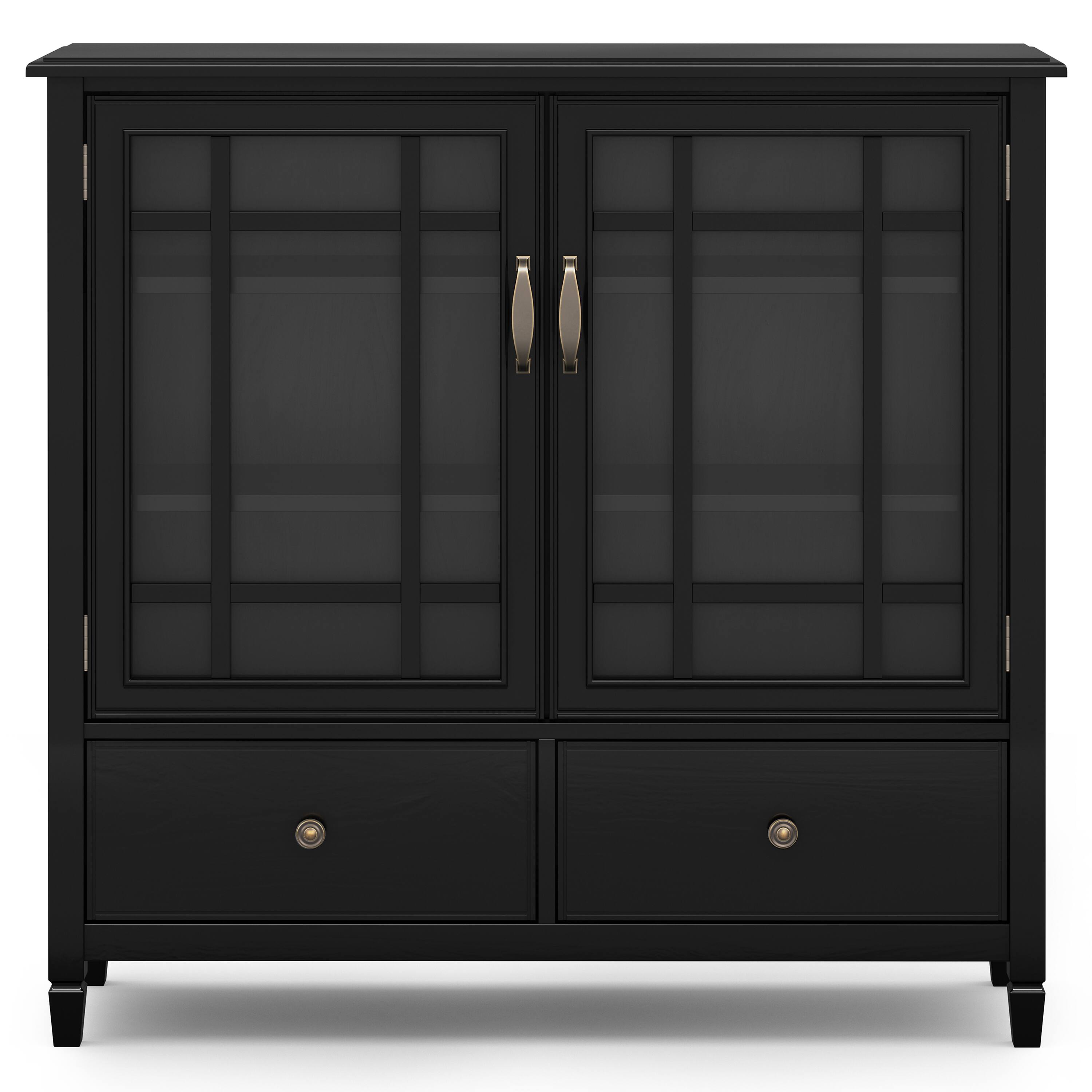 Alt View 12. Simpli Home - Connaught Tall Storage Cabinet - Black.