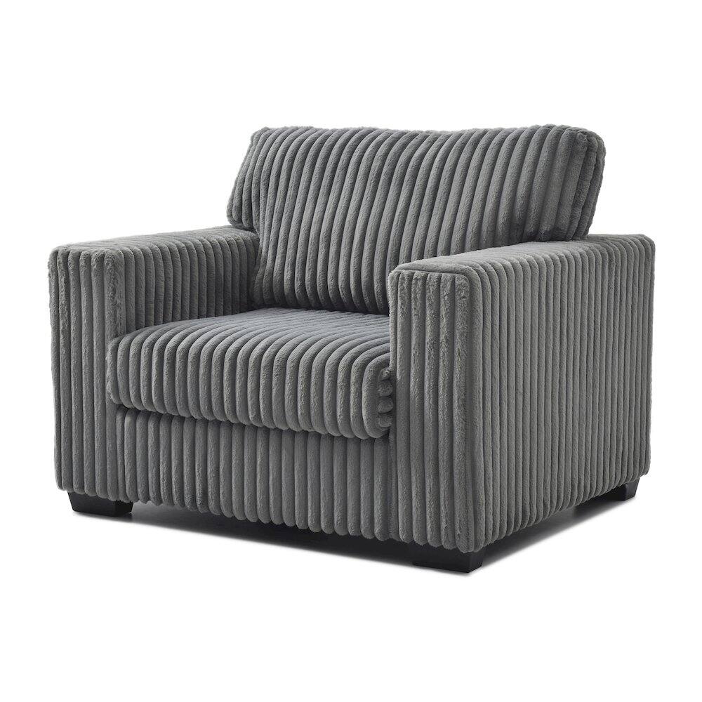 Angle. Glory Furniture - Teddy Chair - Gray.