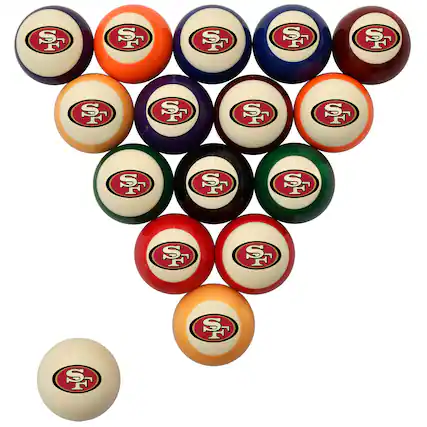 Front. Imperial - Cream San Francisco 49ers Retro Billiard Ball Set - Cream.