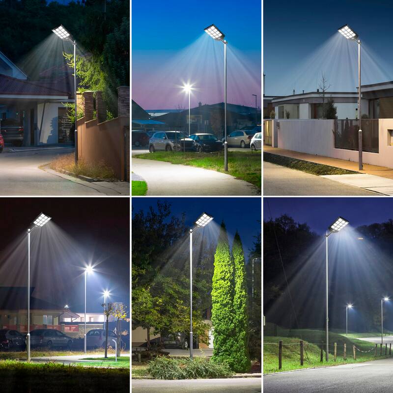 Alt View 6. Adewalk - Solar Lights Outdoor Waterproof 3600W, Street Lights Solar Powered with Remote Control for Outside, Parking Lot - Black.