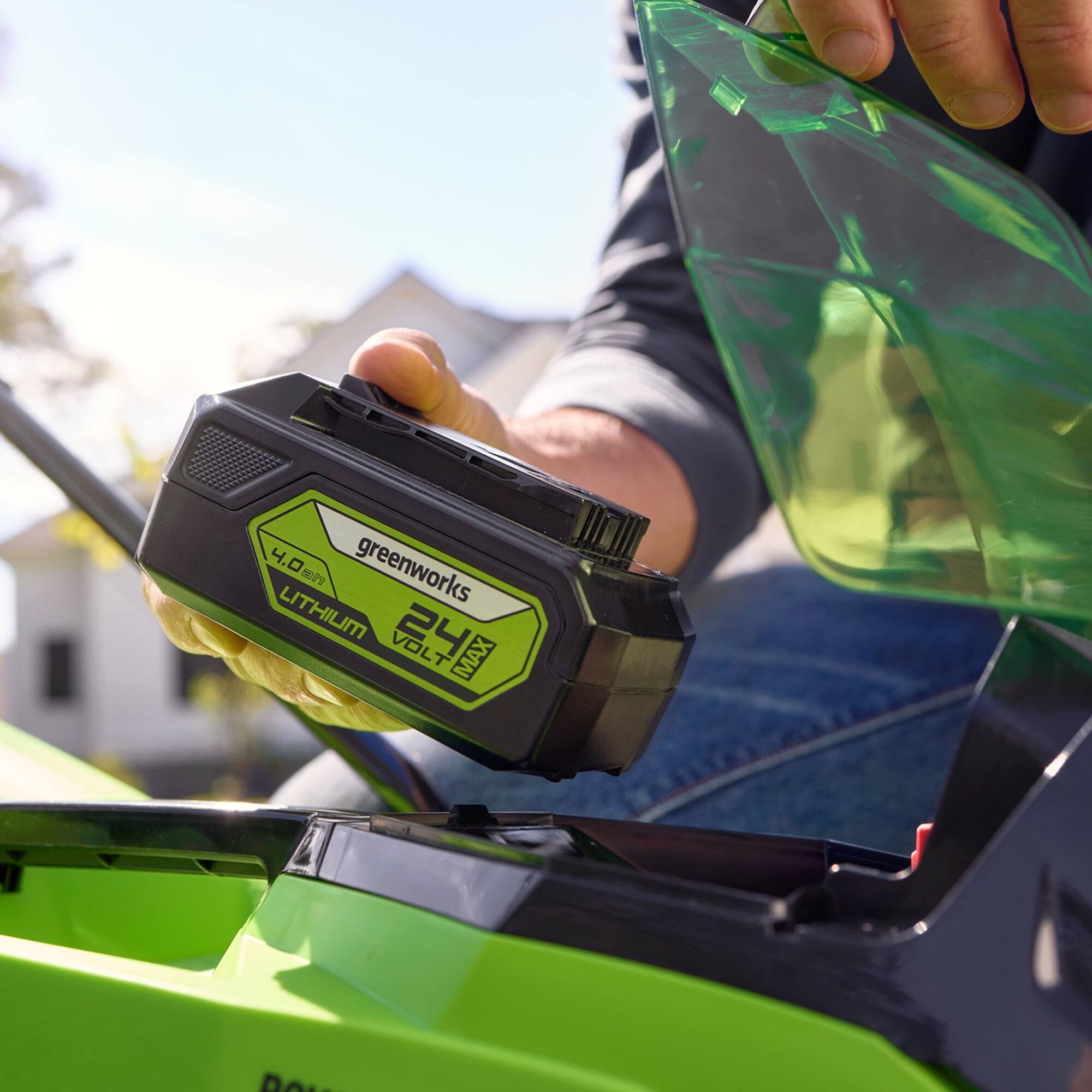 4.0 Ah  
greenworks  
LITHIUM  
24VOLT MAX