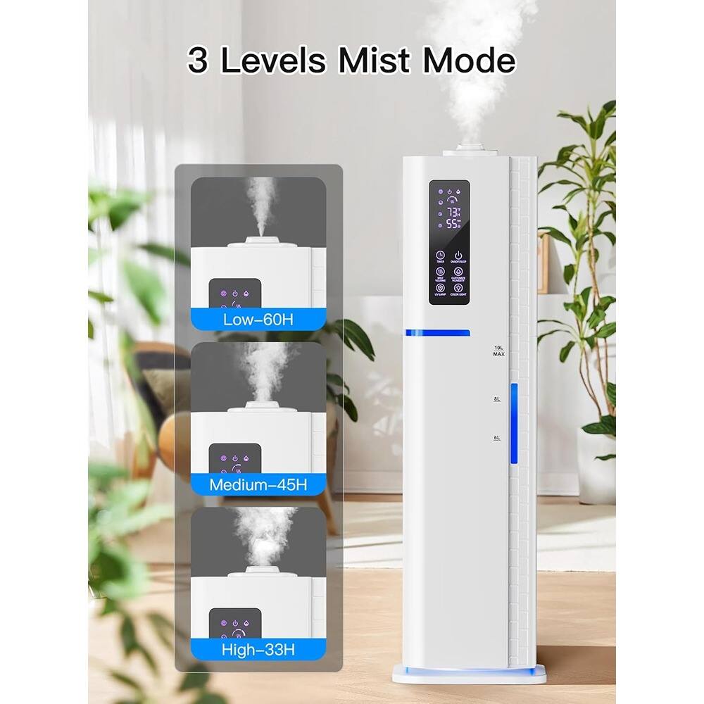 3 Levels Mist Mode

- Low—60H
- Medium—45H
- High—33H