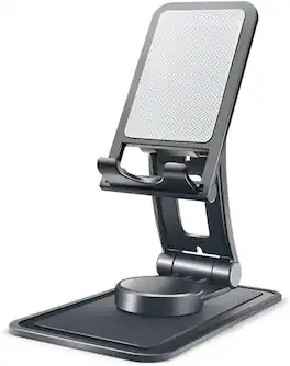 Entronix - Adjustable Desktop Phone Stand - Portable Table Holder for Smartphones - Black