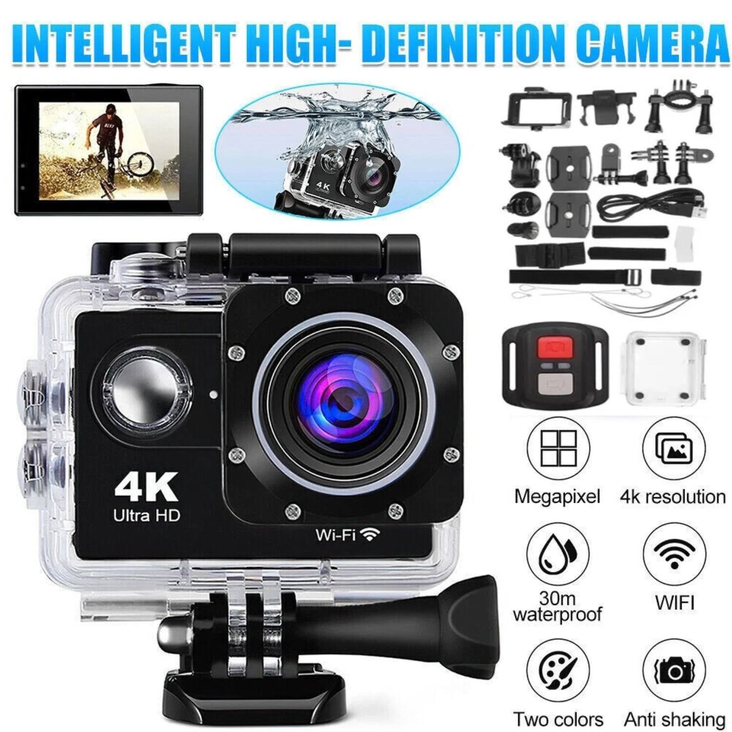 INTELLIGENT HIGH-DEFINITION CAMERA

4K Ultra HD

Wi-Fi

MegaPixel

4K resolution

30m waterproof

WIFI

Two colors

Anti shaking