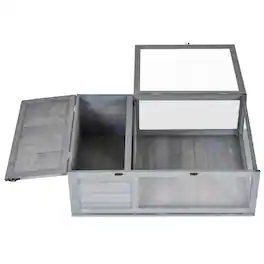 Pawhut - Wooden Reptile Cage with Top Access for Turtles, Lizards