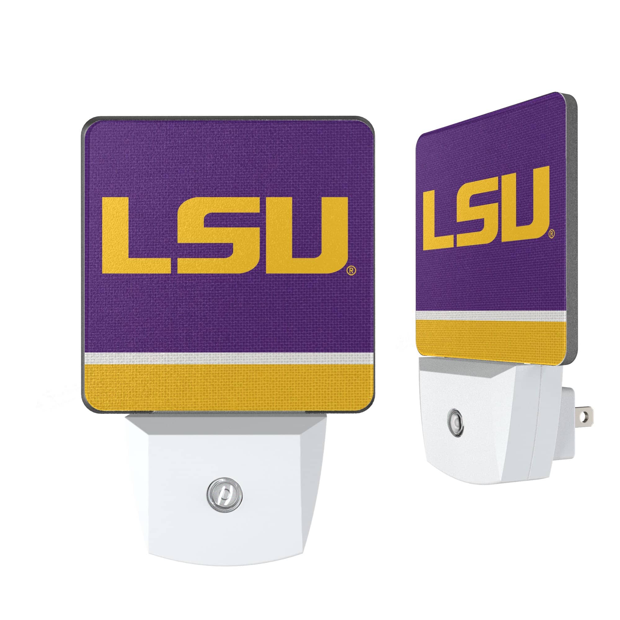 Keyscaper - LSU Tigers Stripe Design Nightlight 2-Pack - Multicolor