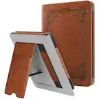 Front. Kitcheniva - Kindle Paperwhite 10th Generation 2018 Case With Hand Strap And Folding Stand Vintage Brown - Vintage Brown.