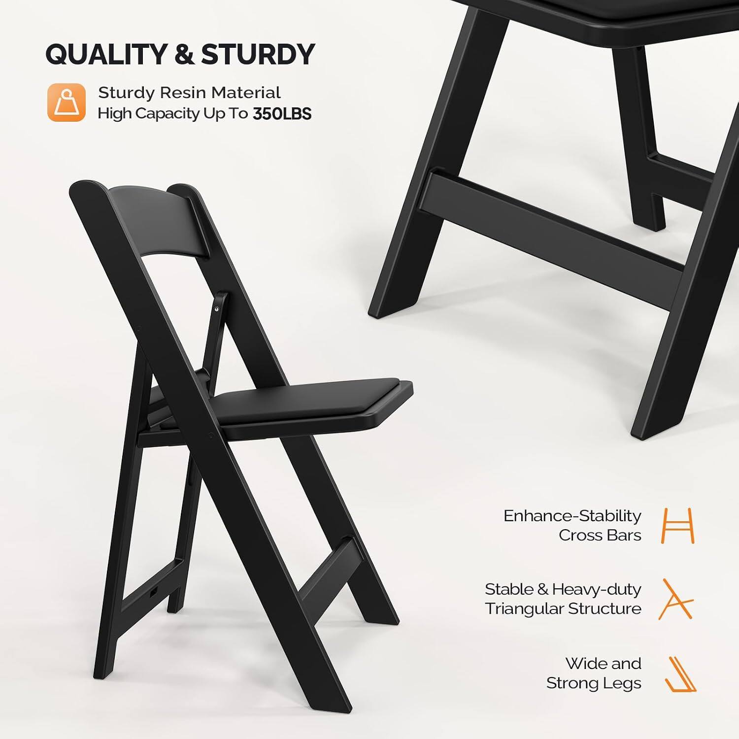 QUALITY & STURDY

Sturdy Resin Material
High Capacity Up To 350LBS

Enhance-Stability Cross Bars
Stable & Heavy-duty Triangular Structure
Wide and Strong Legs