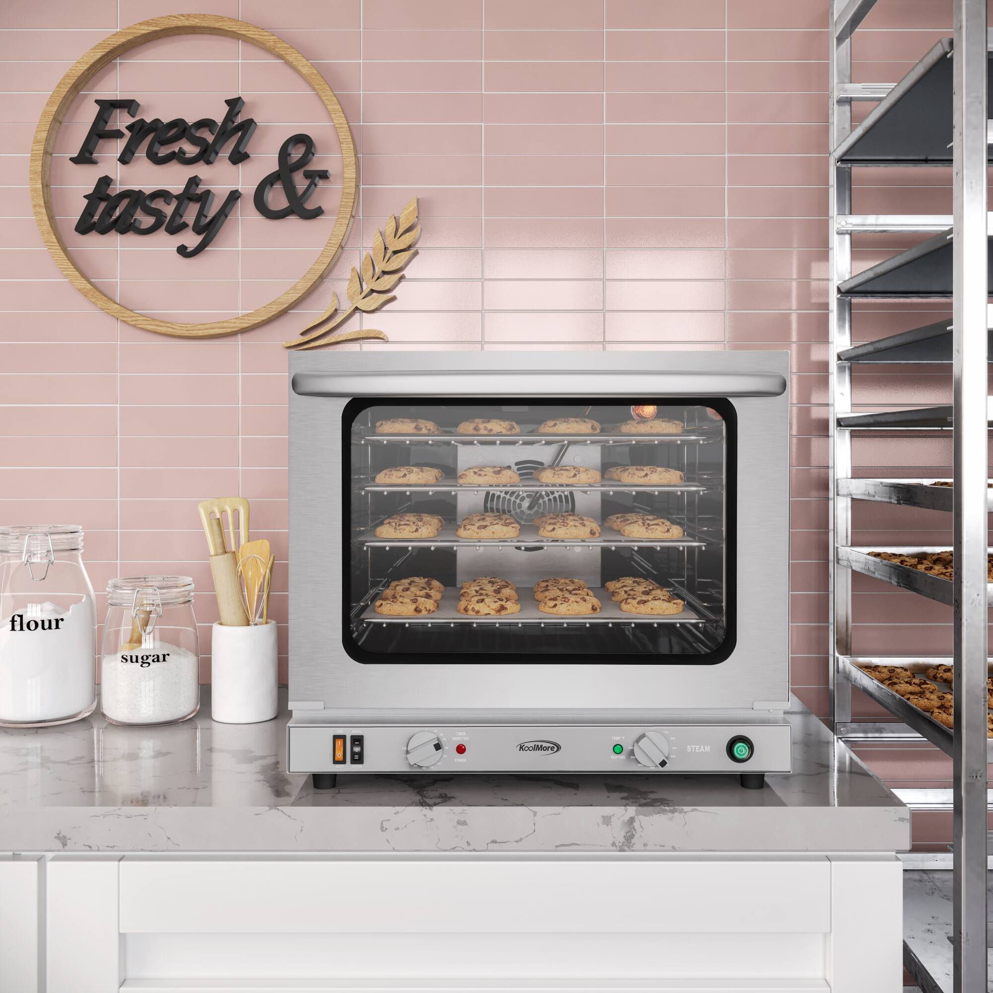 Koolmore Countertop Convection Oven for Half Size Pans with
