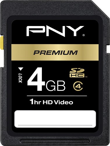  PNY - 4GB SDHC Class 4 Memory Card