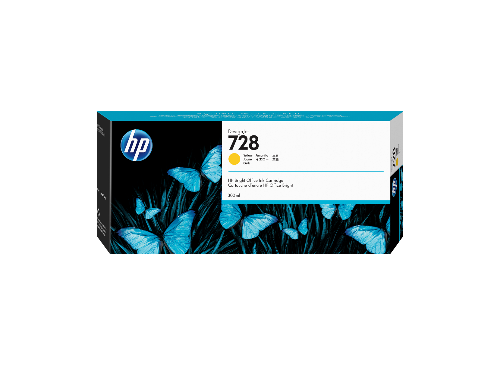 HP - 728 300-ml Yellow DesignJet Ink Cartridge, F9K15A