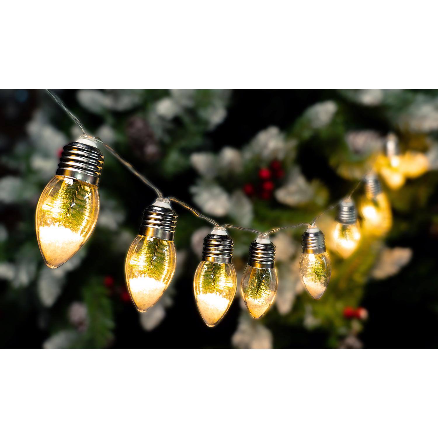 Left. Celebrations - Celebrations LED Micro/5mm Warm White 10 ct String Christmas Lights 17.72 ft..