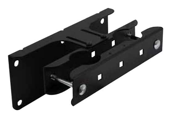 Peerless - Modular Series Dual-Pole Wall Plate - Black - Larger Front