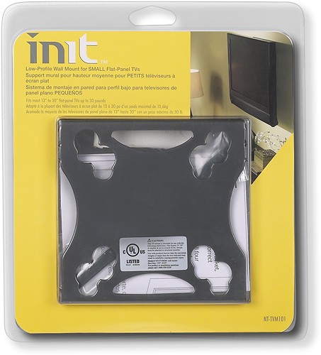  Init™ - Low-Profile Wall Mount for 13&quot; - 25&quot; Flat-Panel TVs - Graphite