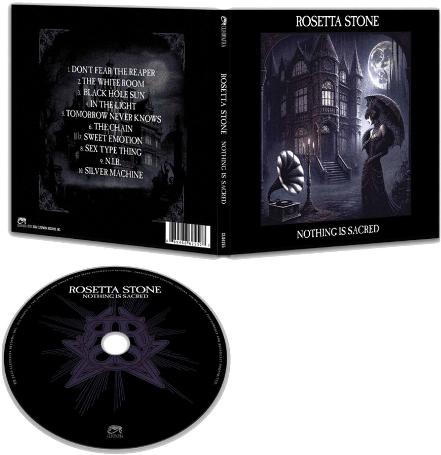1. Don't Fear the Reaper  
2. The White Room  
3. Black Hole Sun  
4. In the Light  
5. Tomorrow Never Knows  
6. The Chain  
7. Sweet Emotion  
8. Sex Type Thing  
9. N.I.B.  
10. Silver Machine  

Rosetta Stone  
Nothing Is Sacred