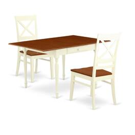 East West Furniture - Dining Room Set Buttermilk & Cherry - Brown