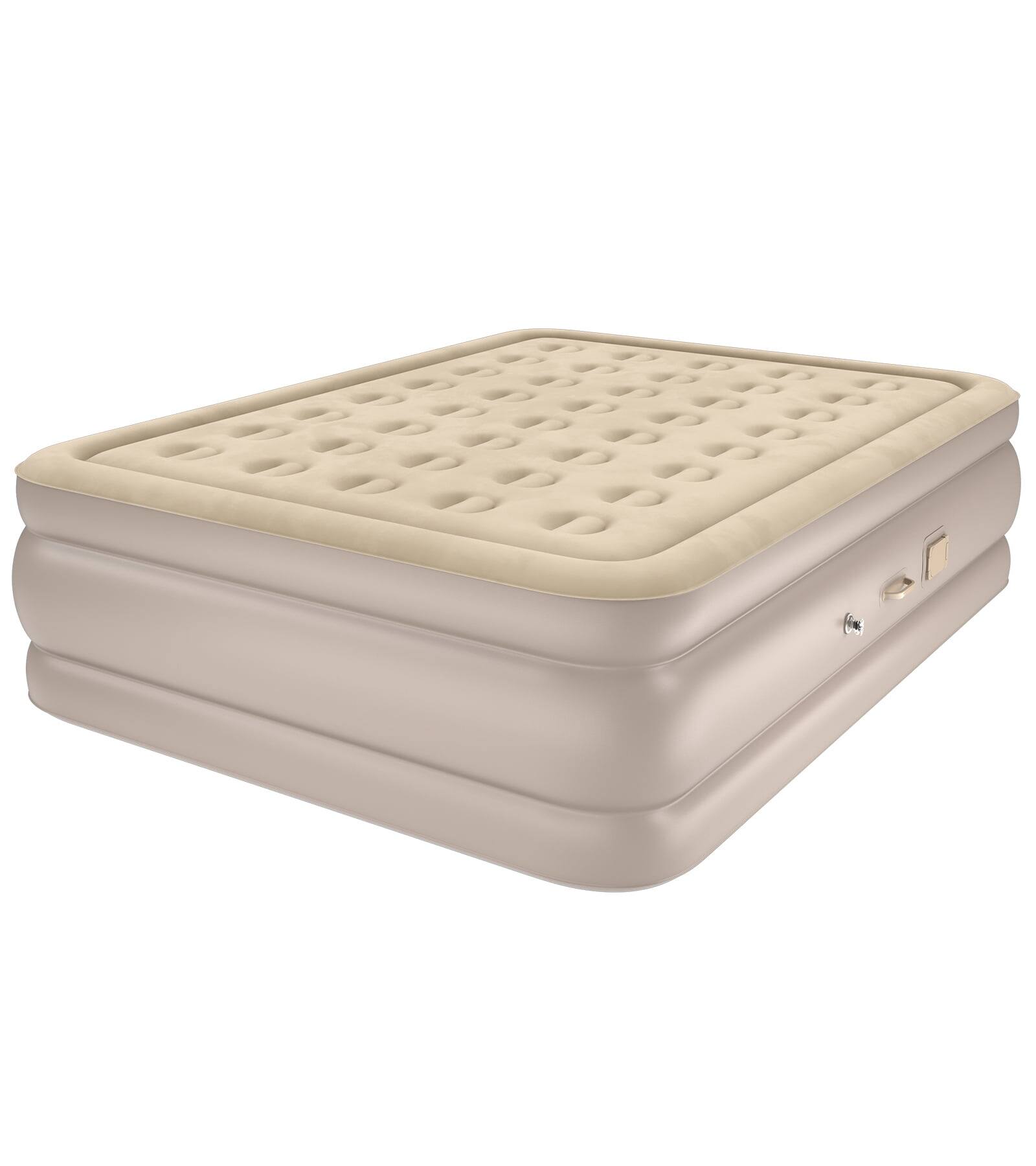 Alt View 3. Sugift - Queen Size Air Mattress with Built In Pump Comfort - Brown.