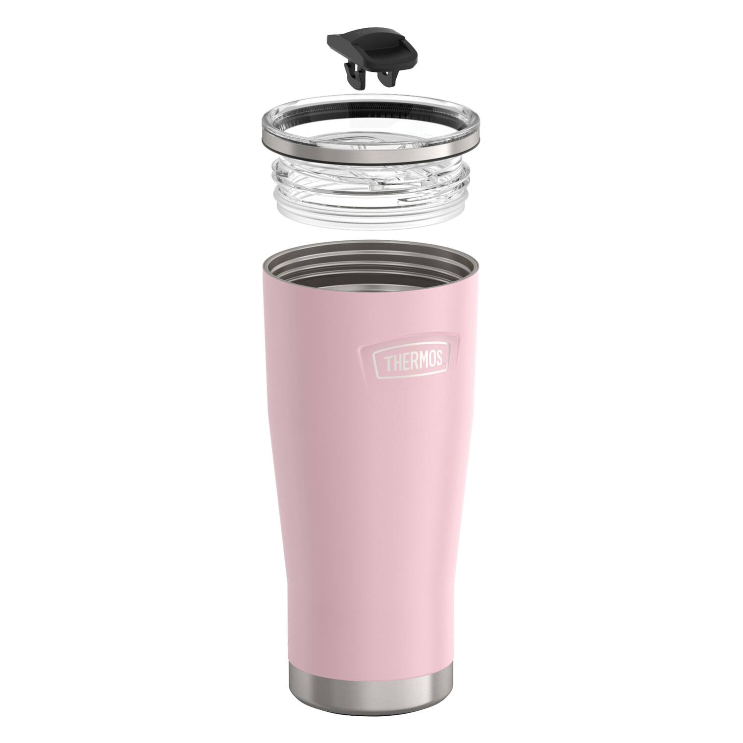 Left. Thermos - Thermos 24. oz Icon Insulated Stainless Steel Tumbler - Sunset Pink - Sunset Pink.