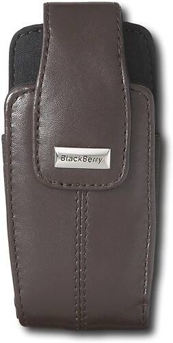 Front Standard. RIM - Leather Case for BlackBerry Mobile Phone Model 8100c - Burnt Sienna.