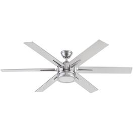 Honeywell - Kaliza Ceiling Fan, Quiet Motor and Remote Control, 56", Matte Nickel - Brushed Nickel