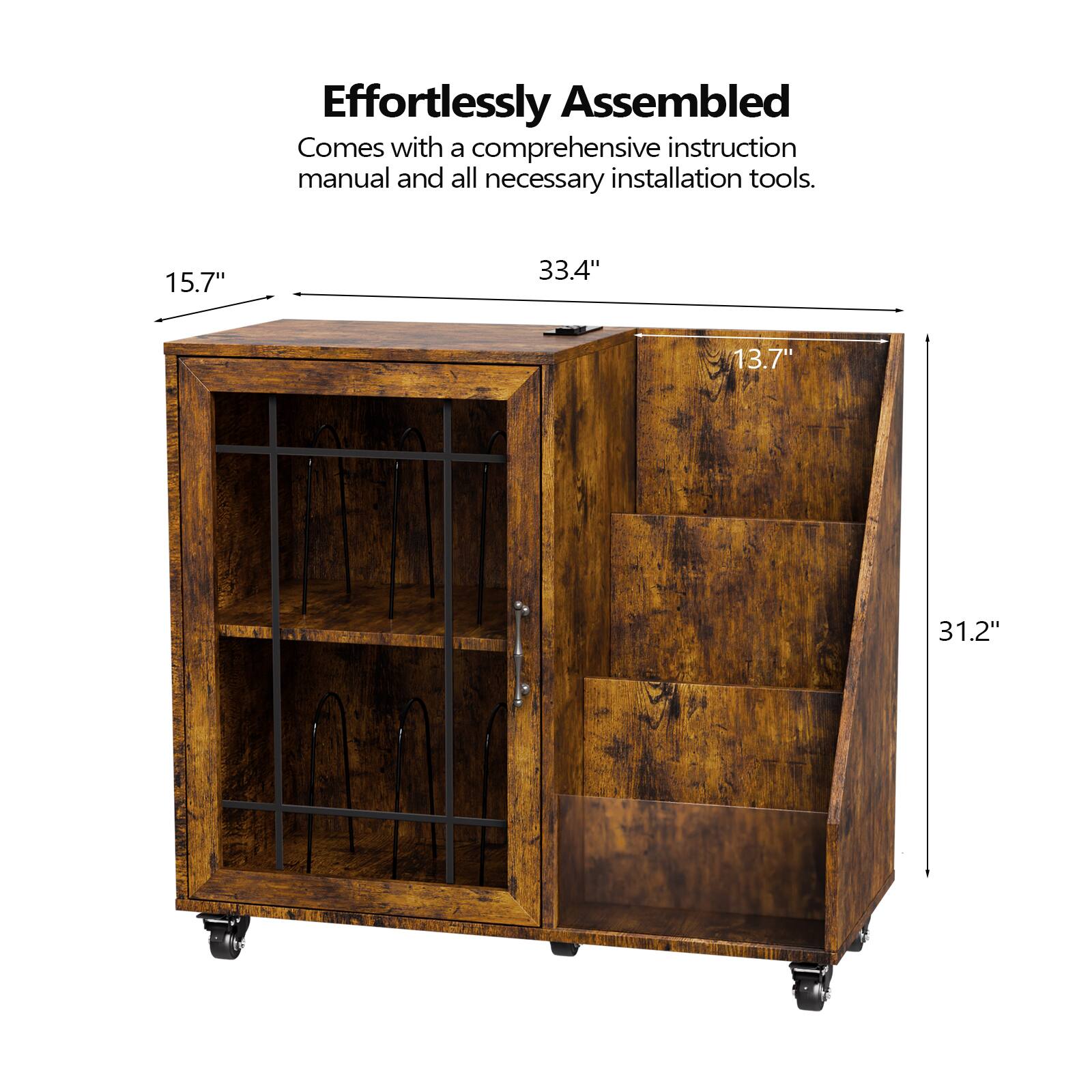 Effortlessly Assembled  
Comes with a comprehensive instruction manual and all necessary installation tools.  

15.7"  
33.4"  
13.7"  
31.2"