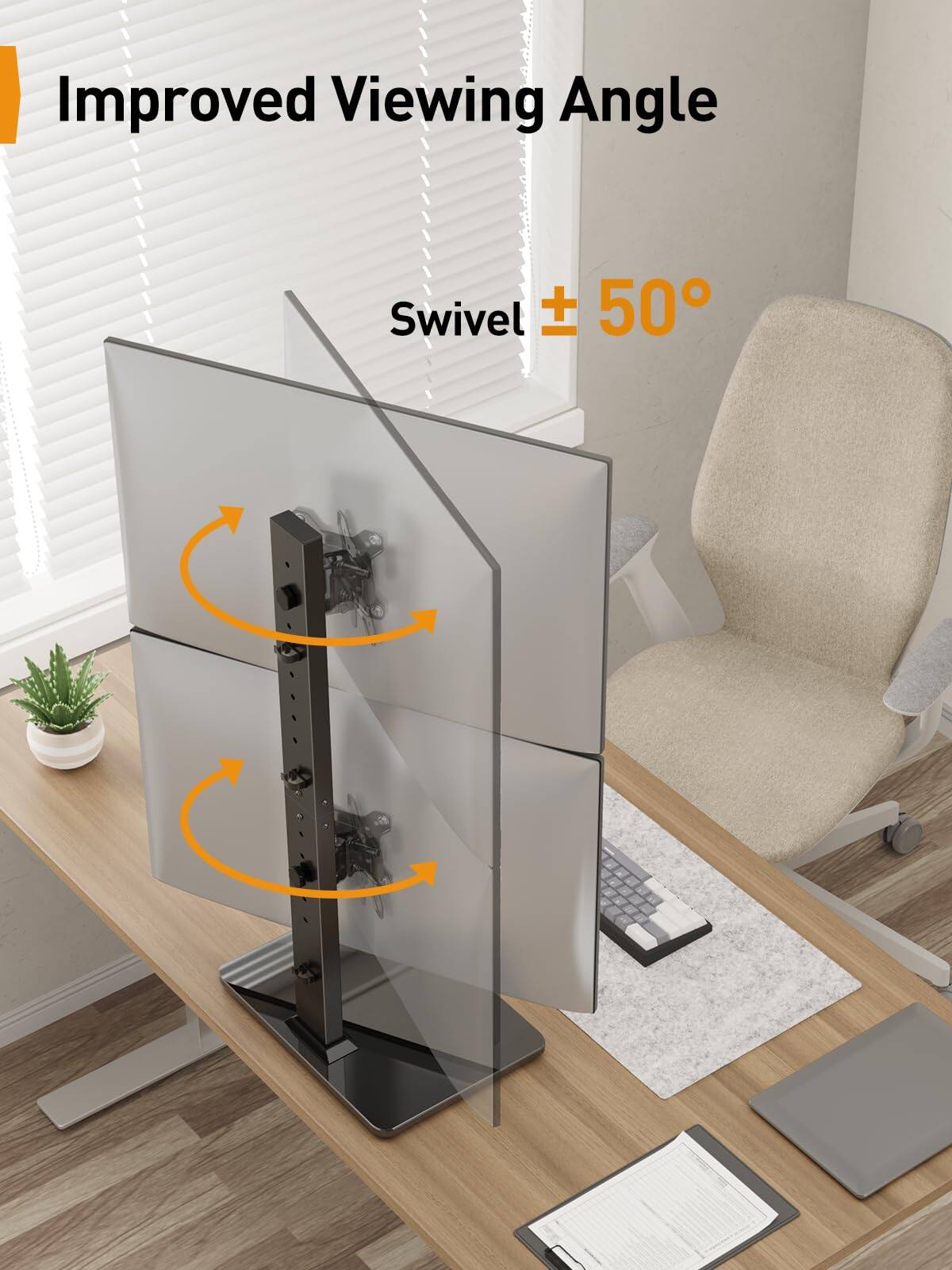Improved Viewing Angle  
Swivel ± 50°