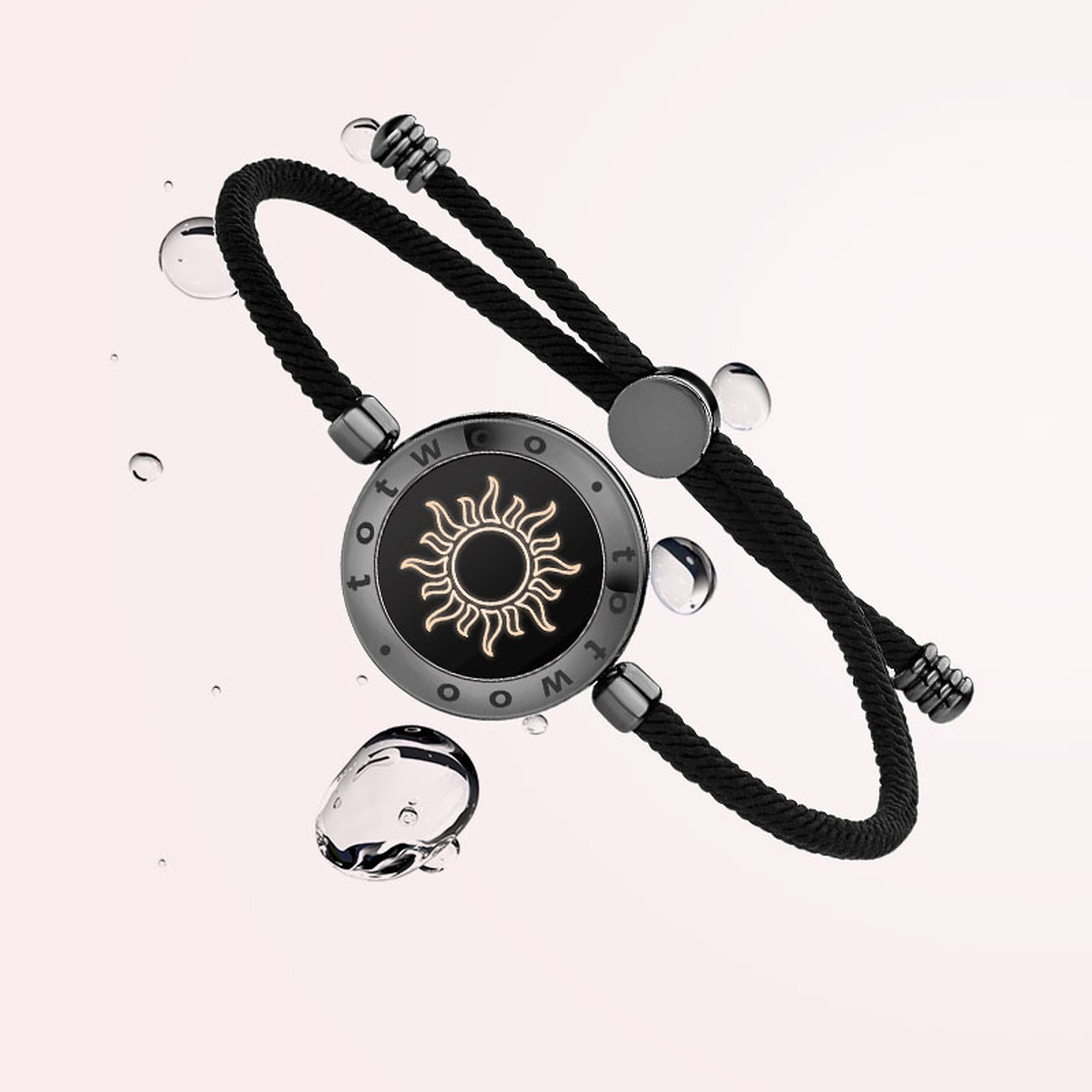 Alt View 3. Totwoo - Totwoo Moon & Moon Milan Rope Long Distance Touch Bracelets, 2-Pc - Black.