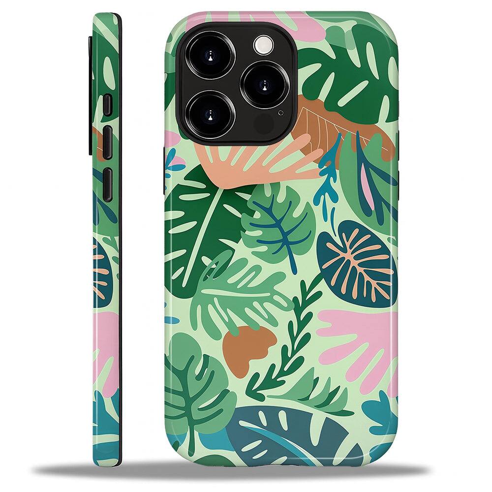 Front. Finnhomy - Smartphone Case for iPhone - Dual-Layer Heavy Duty Protective Cover - Tropical Calm - Tropical Calm for iPhone 14 Pro.