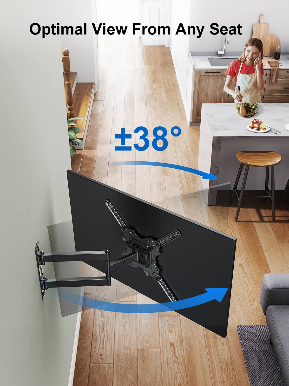 Optimal View From Any Seat

±38°