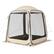 Alt View 5. VEVOR - Screen House Tent, 6 x 6 ft, 4-6 Person Pop Up SUV Tailgate Tent, Portable Screened in Canopy with Carry Bag - Beige.