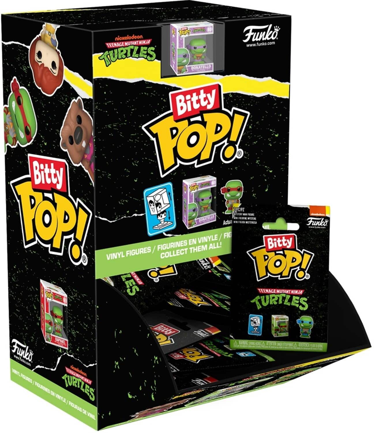 FUNKO BITTY POP!: Teenage Mutant Ninja Turtles 36PC PDQ (One Bitty Pop! Per Purchase) (TMNT) - COLLECTABLES - Multicolor