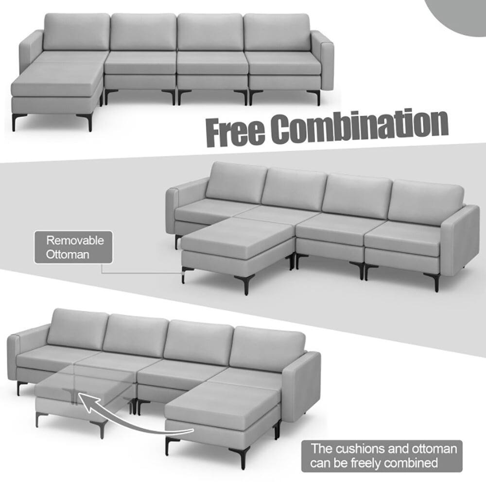 Free Combination  
Removable Ottoman  
The cushions and ottoman can be freely combined