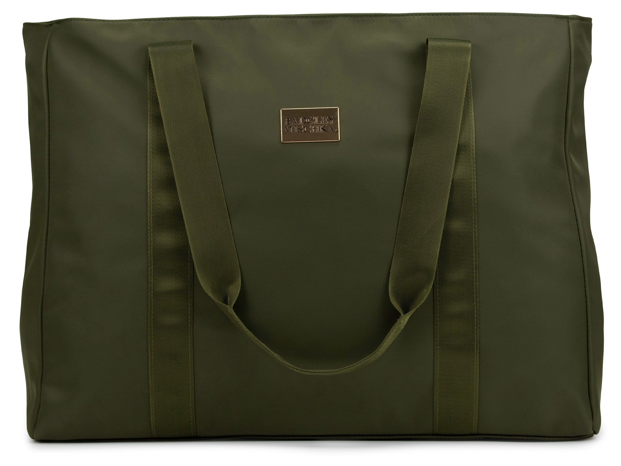 Badgley Mischka - Nylon Weekender Travel Tote Bag - Olive Green