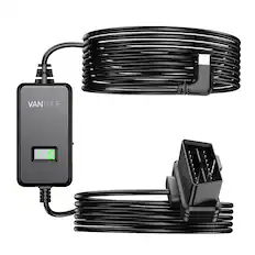 Front. Vantrue - Vantrue - 10ft USB LED Display OBD Hardwire Kit for Dash Cam, 3 Gear Shifting, Low Voltage Protection for Parking Mode.