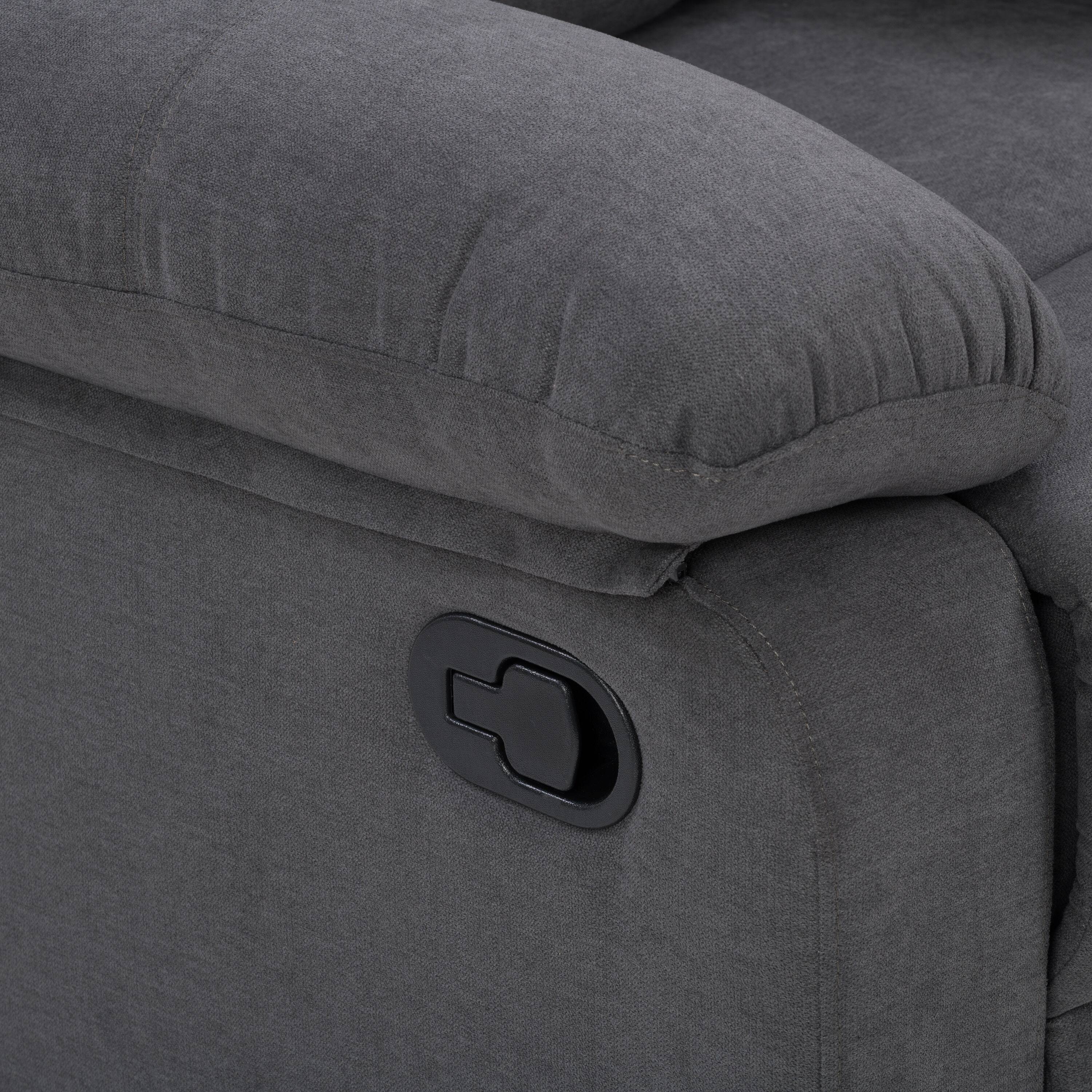 Alt View 18. CorLiving - Oren Manual Recliner - Dark Grey.