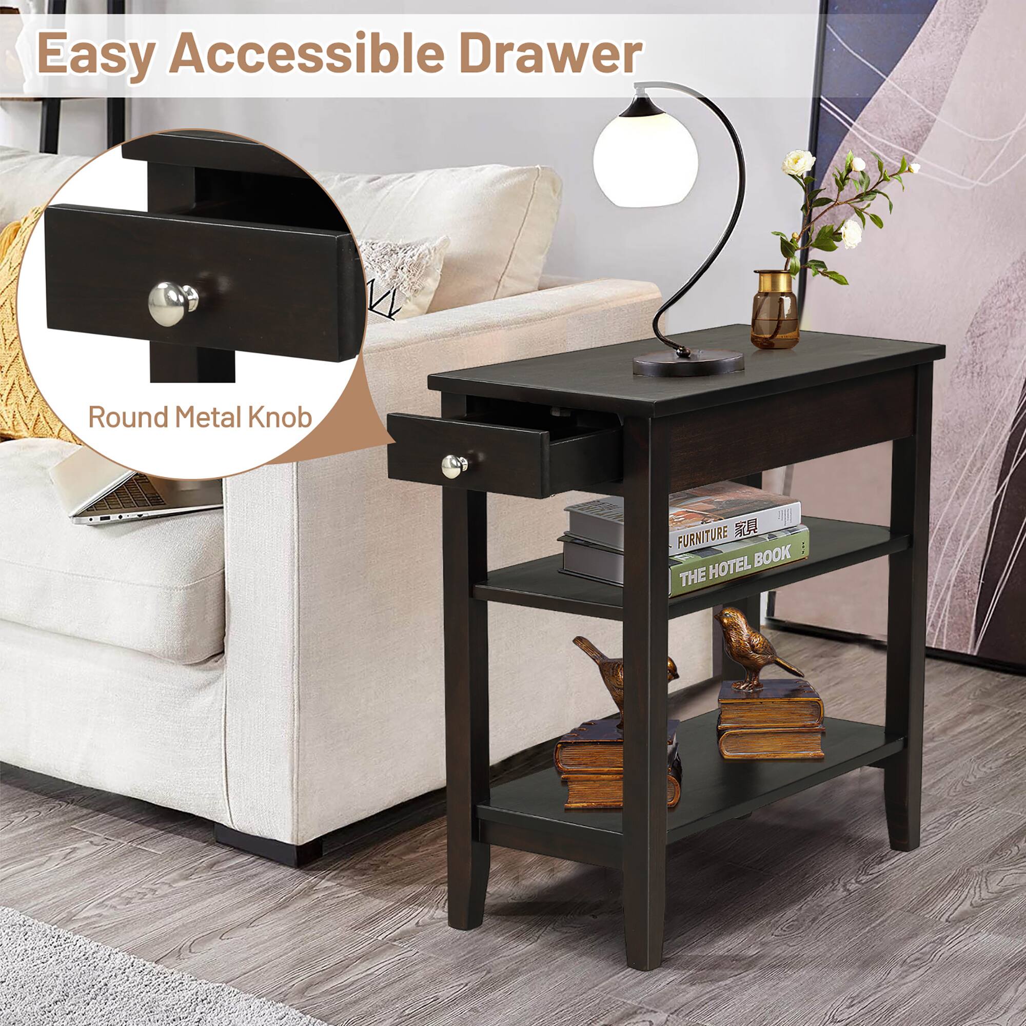 Easy Accessible Drawer, Round Metal Knob, FURNITURE, THE HOTEL BOOK