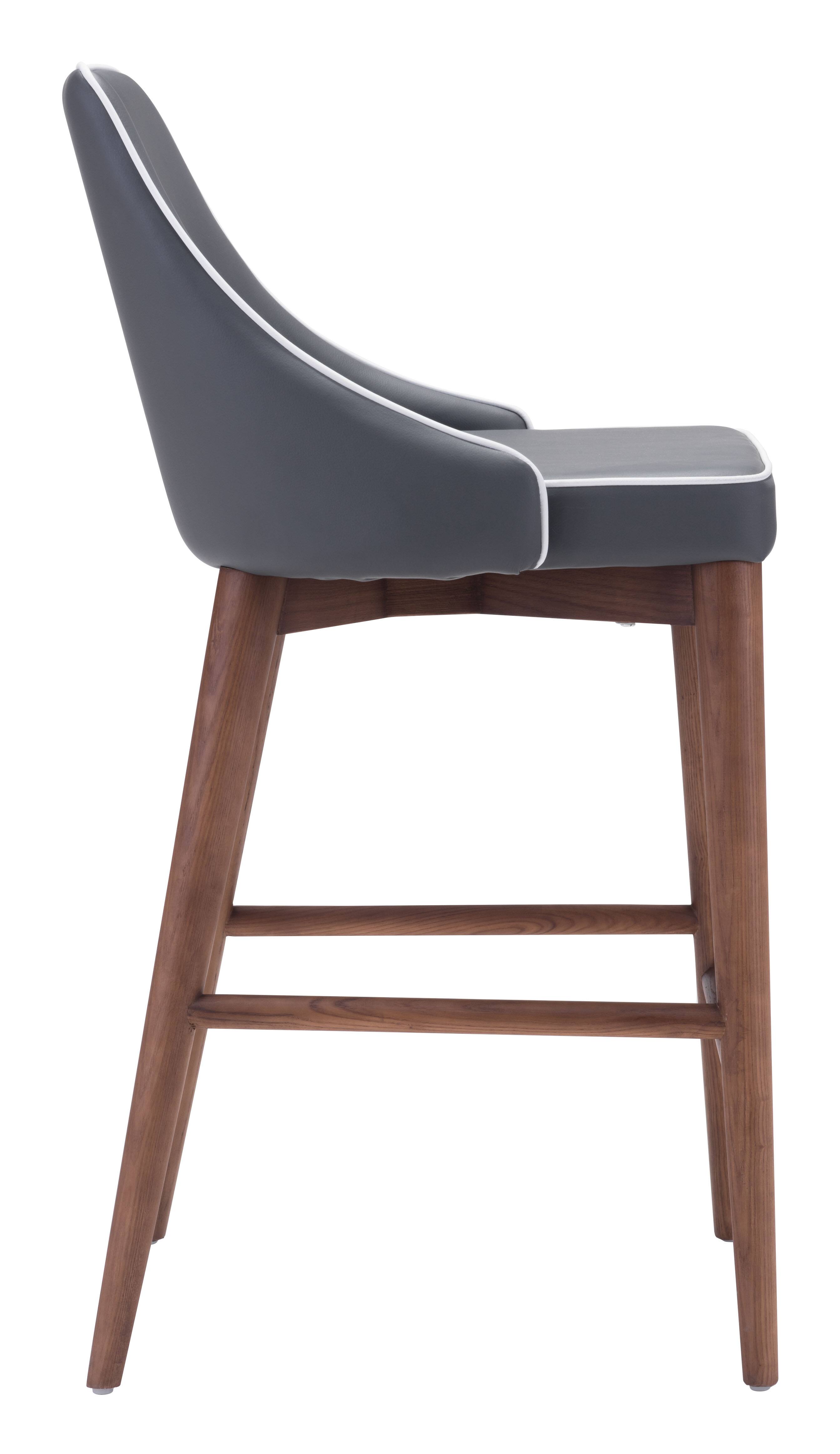 Back. Hivvago - Moor Counter Stool Dark Gray - Dark Gray.