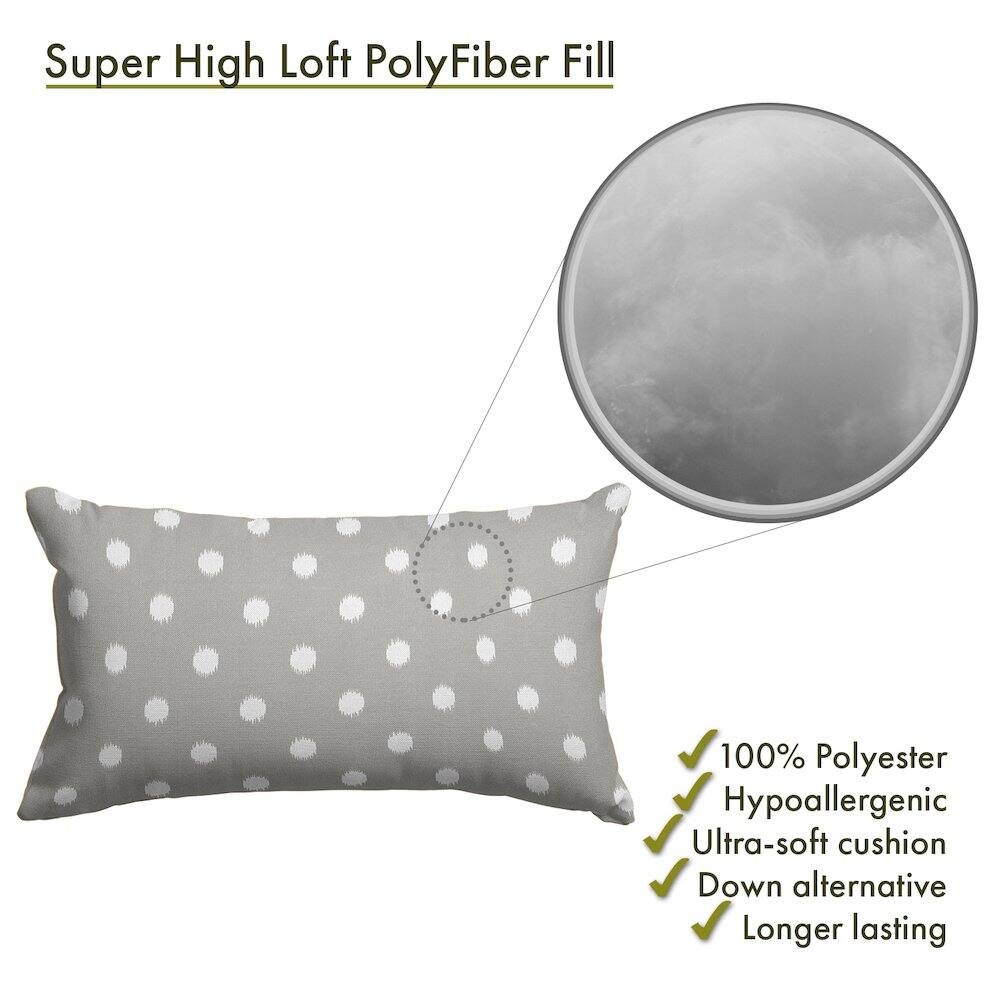 Super High Loft PolyFiber Fill

- 100% Polyester
- Hypoallergenic
- Ultra-soft cushion
- Down alternative
- Longer lasting