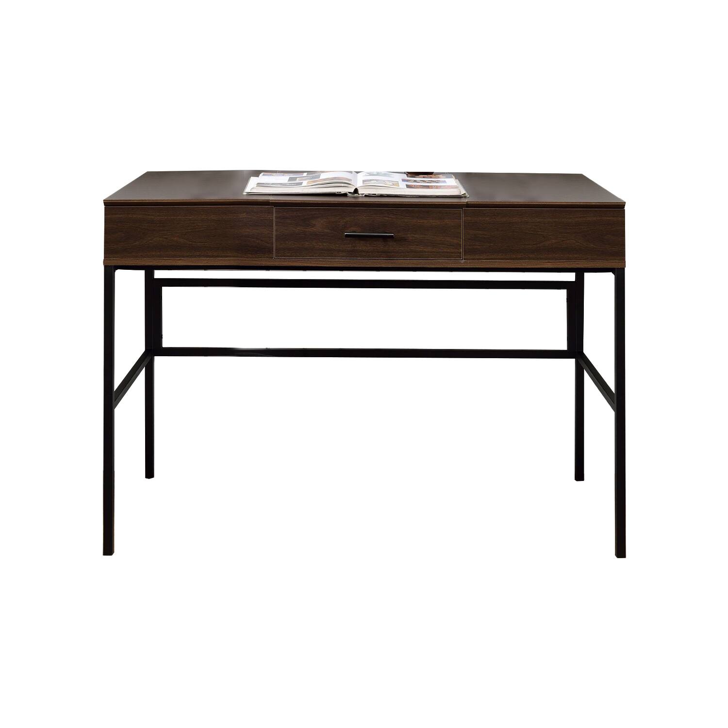 Front. Manhattan Lane - Writing Desk with Lift Top Storage and USB Plugin, Brown - Brown.