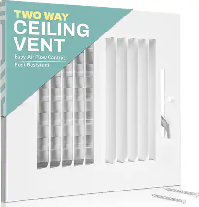 TWO WAY CEILING VENT
Easy Air Flow Control
Rust Resistant