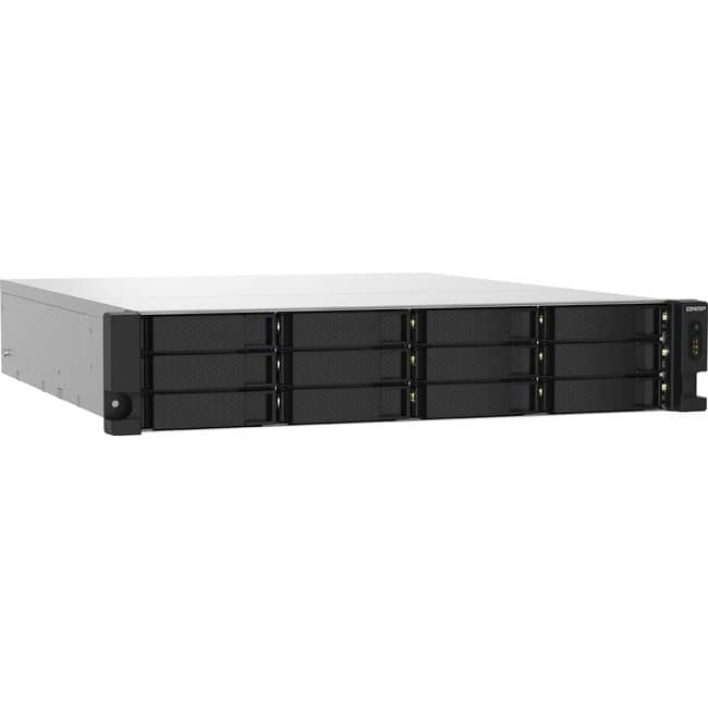 QNAP - TS-1232PXU-RP-4G SAN/NAS Storage System - Alpine AL-324 Quad-core (4 Core) 1.70 GHz - 12 x HDD Supported - 0 x HDD - Black