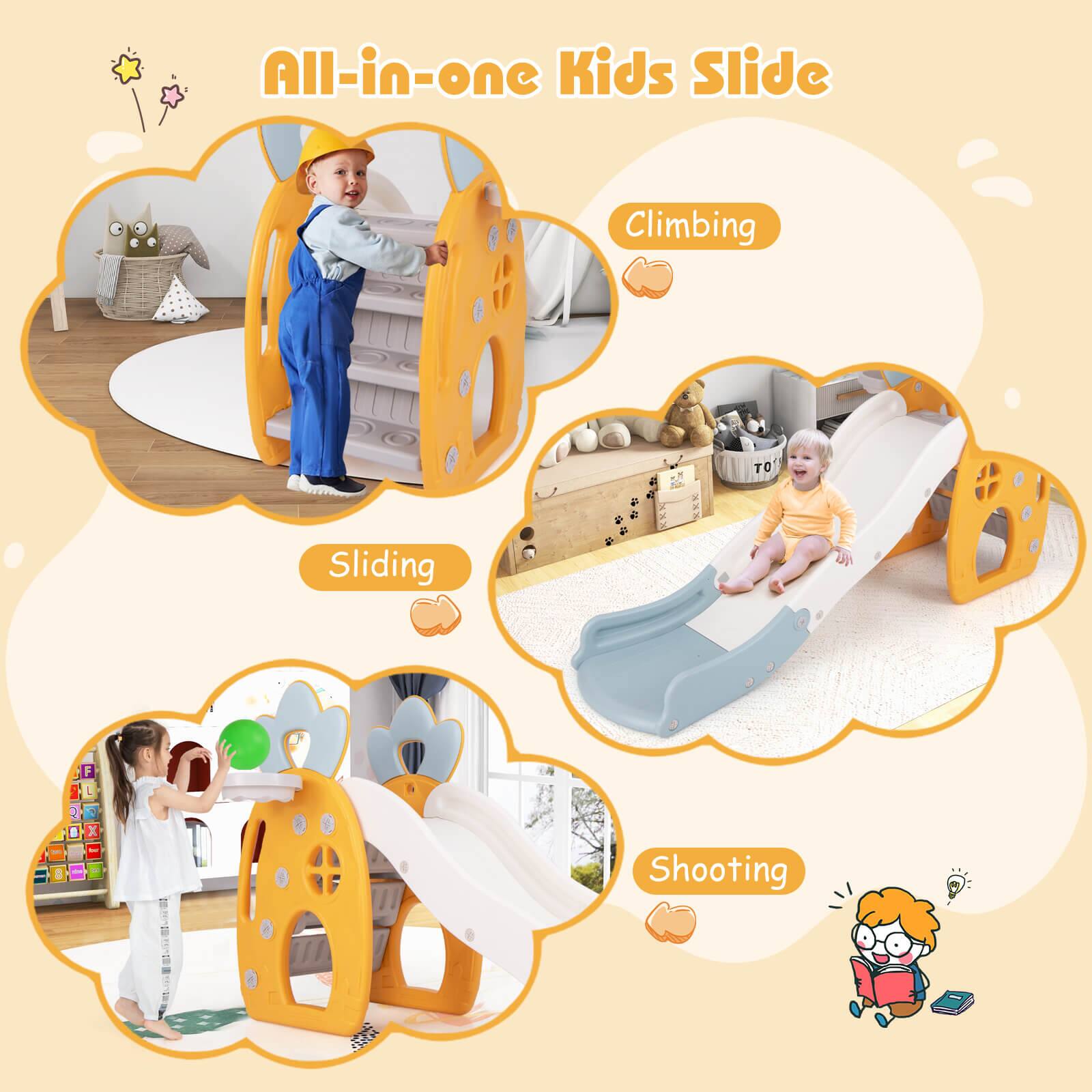 All-in-one Kids Slide

Climbing

Sliding

Shooting