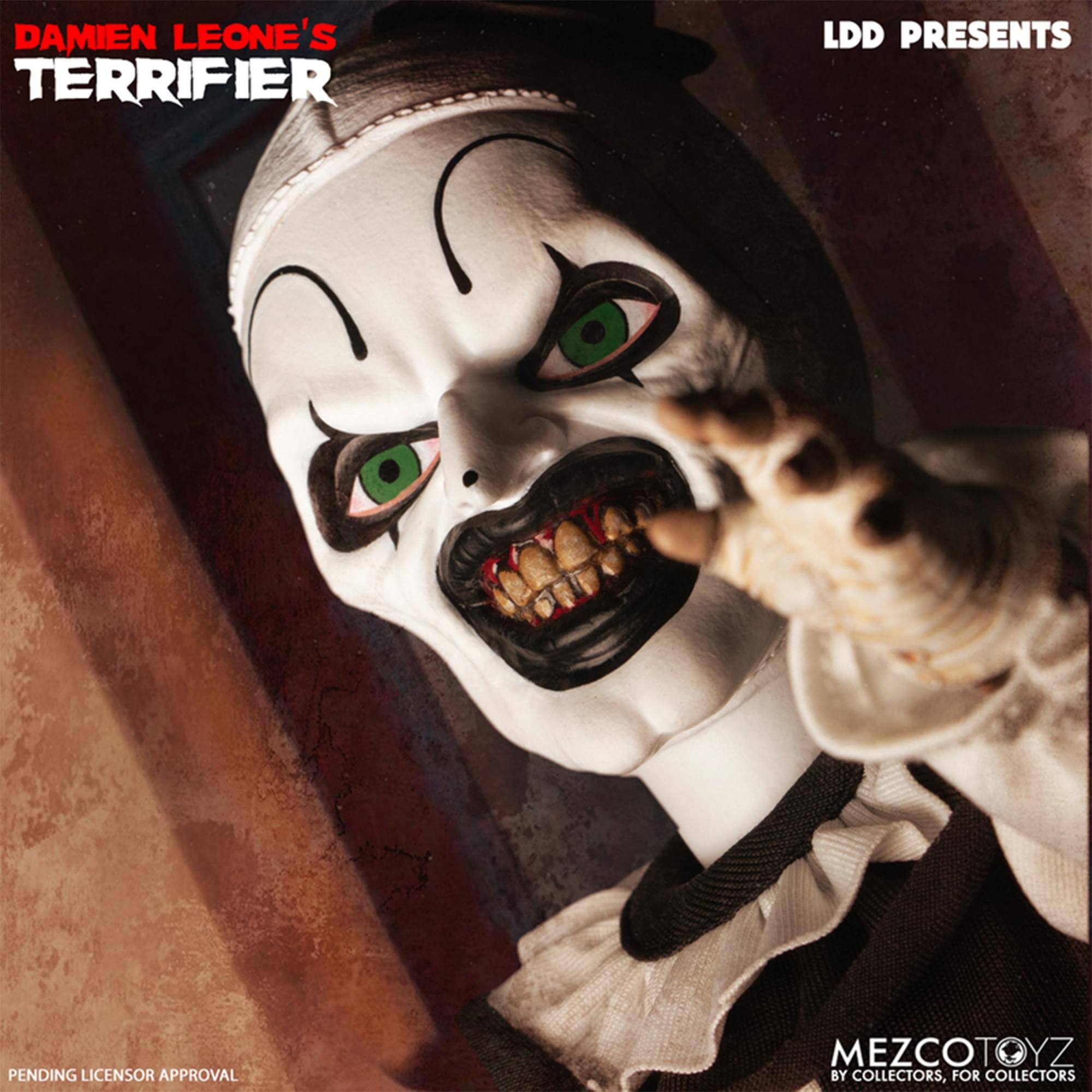 DAMIEN LEONE'S TERRIFIER  
LDD PRESENTS  
PENDING LICENSOR APPROVAL  
MEZCOTOYZ  
BY COLLECTORS, FOR COLLECTORS