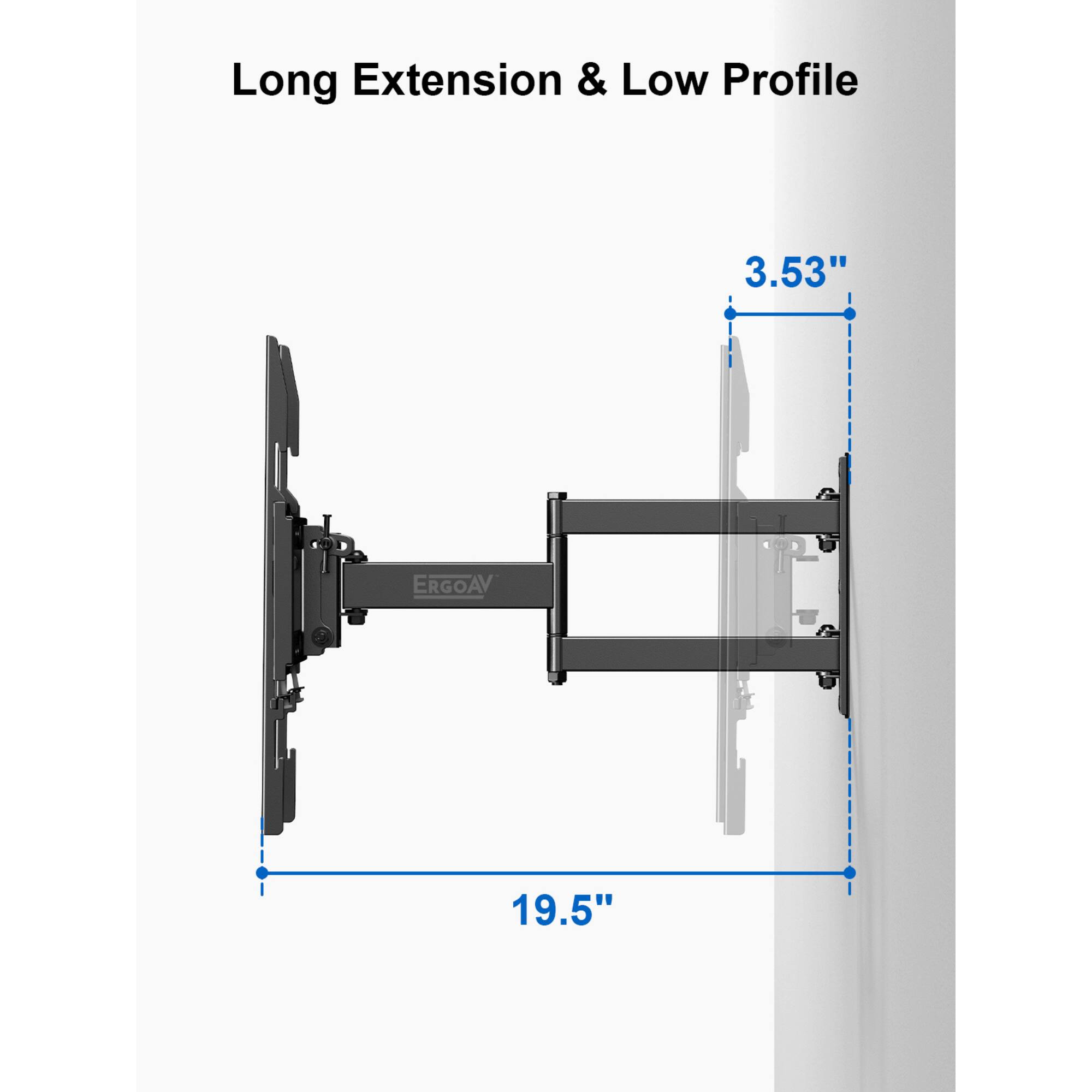 Long Extension & Low Profile, 3.53", 19.5"