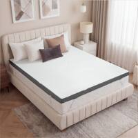 Front. Dyonery - Dyonery 3" Mattress Topper, High Density Bed Topper, Breathable Washable Cover with Anti-Slip Straps, for Pain Relief - White.