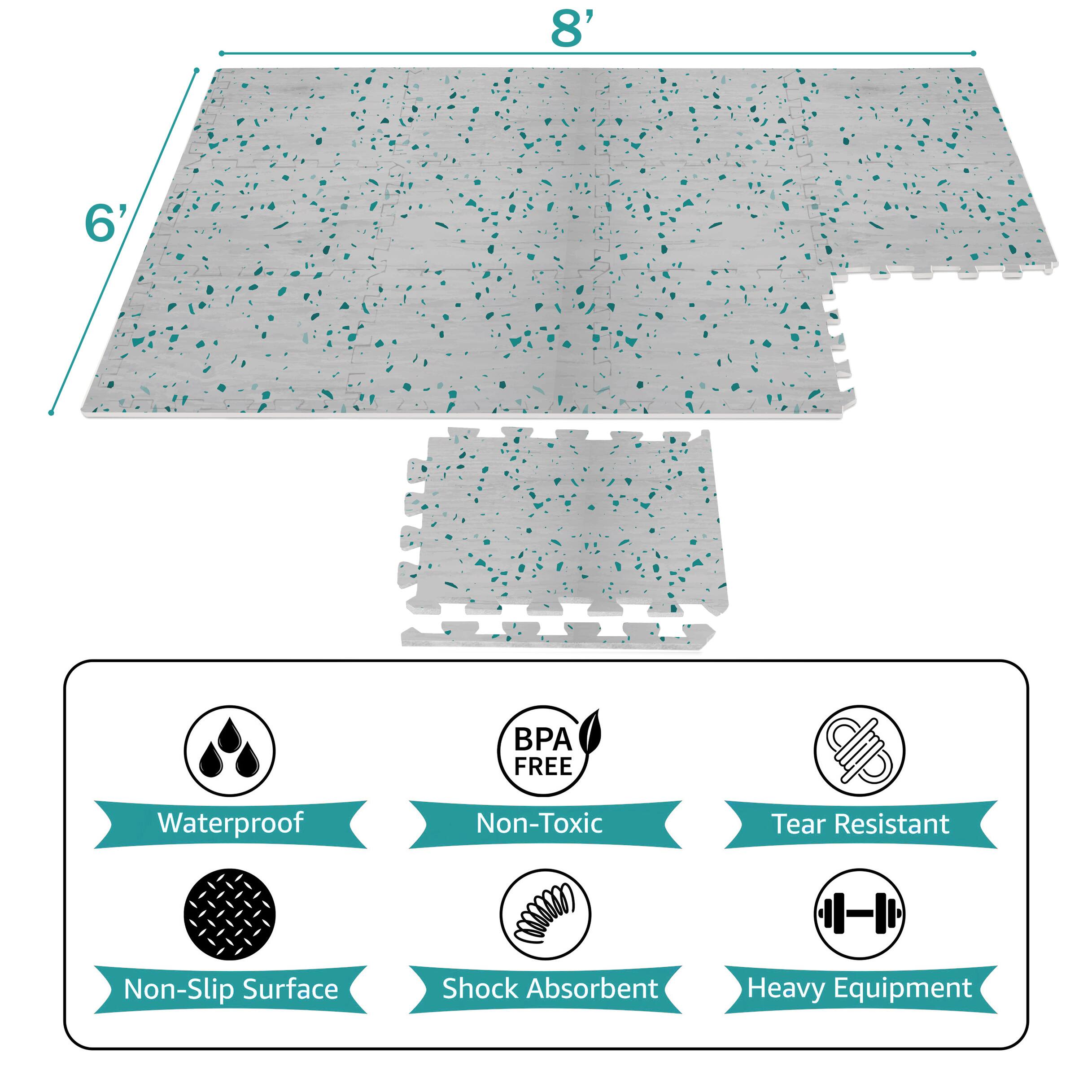 8' 6' BPA FREE Waterproof Non-Toxic Tear Resistant Non-Slip Surface Shock Absorbent Heavy Equipment