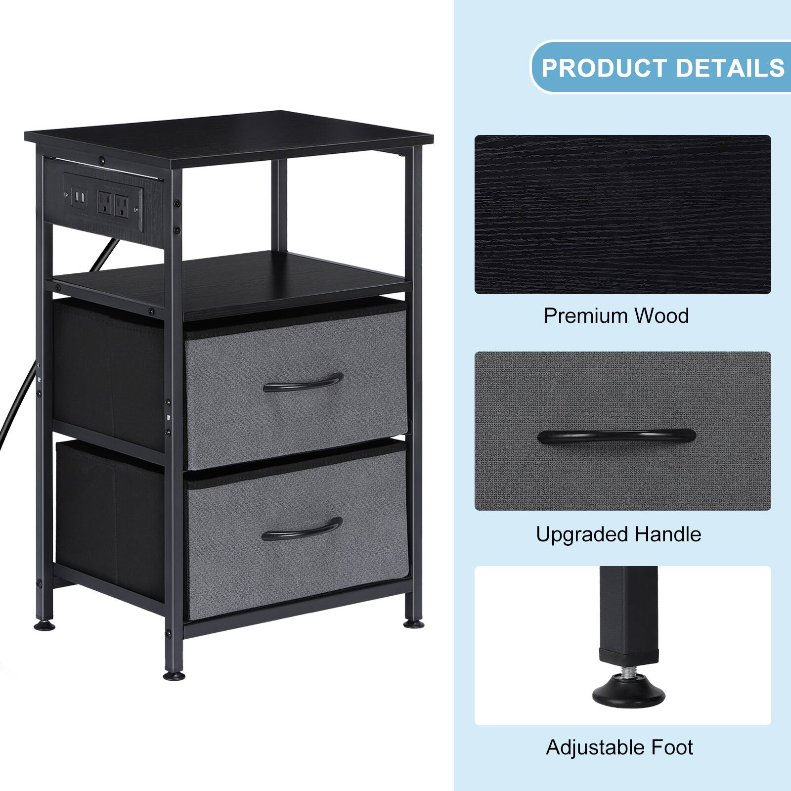 PRODUCT DETAILS

- Premium Wood
- Upgraded Handle
- Adjustable Foot