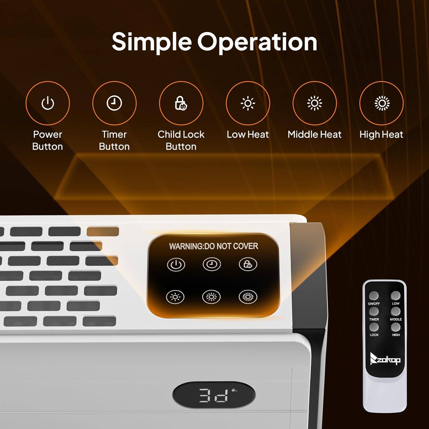 Winado 32'' Electric Baseboard Heater - Thumbnail 5